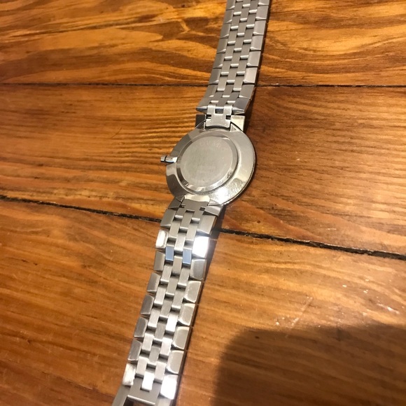 Movado Silver watch with black face - Picture 3 of 4